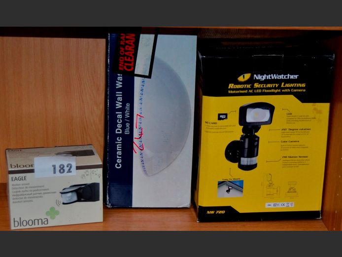 SECURITY LIGHTS, BATTERY CHARGERS, etc [Switch on, faulty]