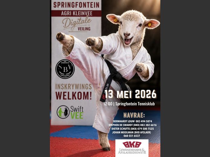 SPRINGFONTEIN AGRI KLEINVEE VEILING