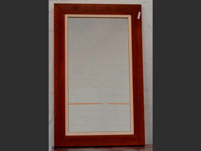 DARKWOOD FRAMED MIRROR, 92 x 57cm