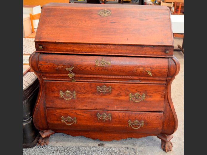 OAK FALL FRONT WRITING BUREAU, 123 x 60 x 120cm