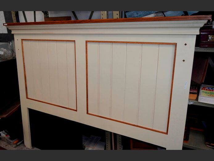 CREAM PAINTED QUEEN SIZE HEADBOARD