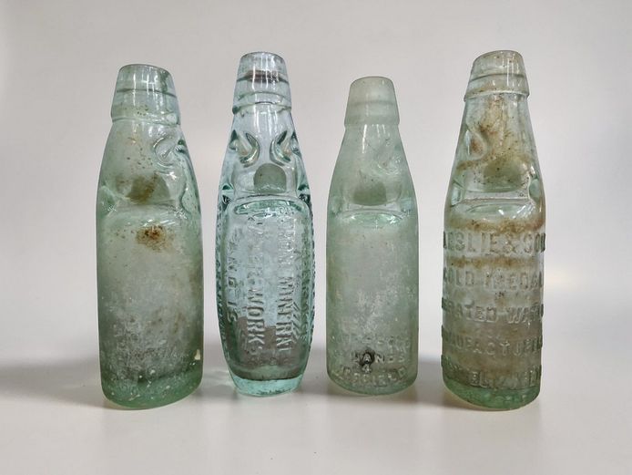 Antique Glass Codd-Neck Bottles