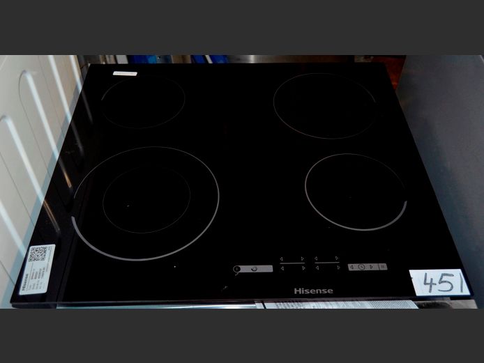 HISENSE 4-PLATE GLASS TOP HOB, 60 x 52cm [UK Plug, As New]