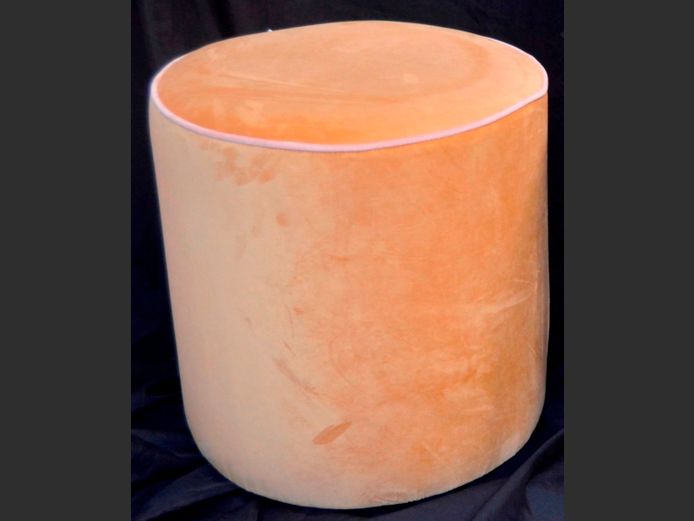 CIRCULAR UPHOLSTERED OTTOMAN, 43cm Diameter x 45cm High