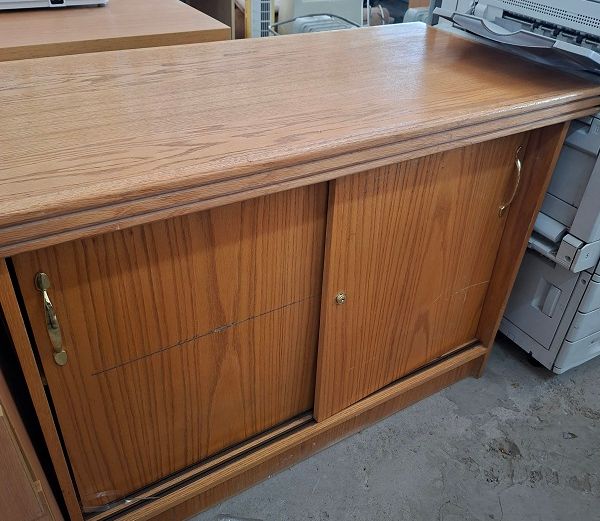 Oak Office Credenza