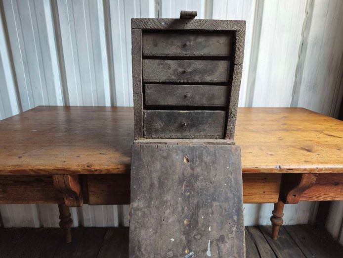 Vintage Wooden Machinist's Tool Chest