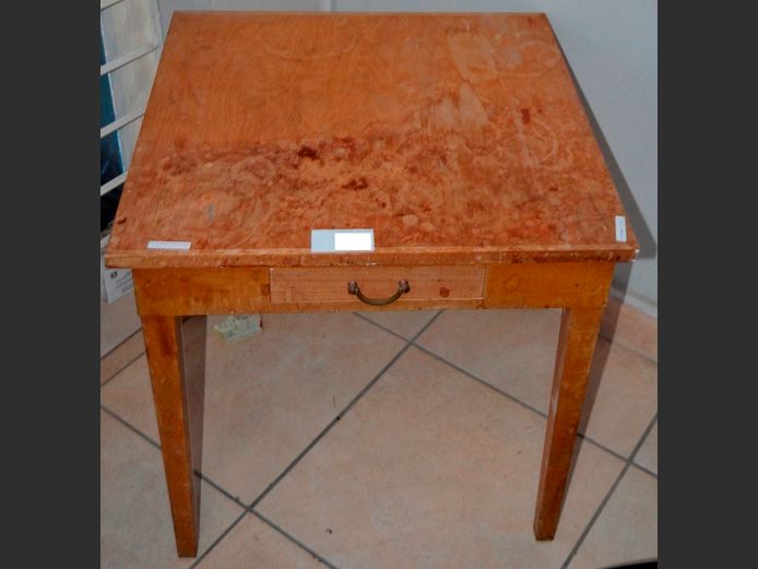 OAK SINGLE DRAWER PEDESTAL, 59 x 59 x 60cm [Needs attention]