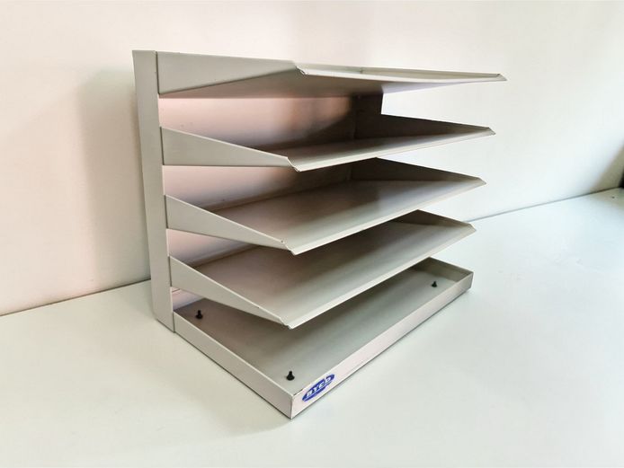 Vintage Industrial BYCO 5-Tier Metal Document Organizer