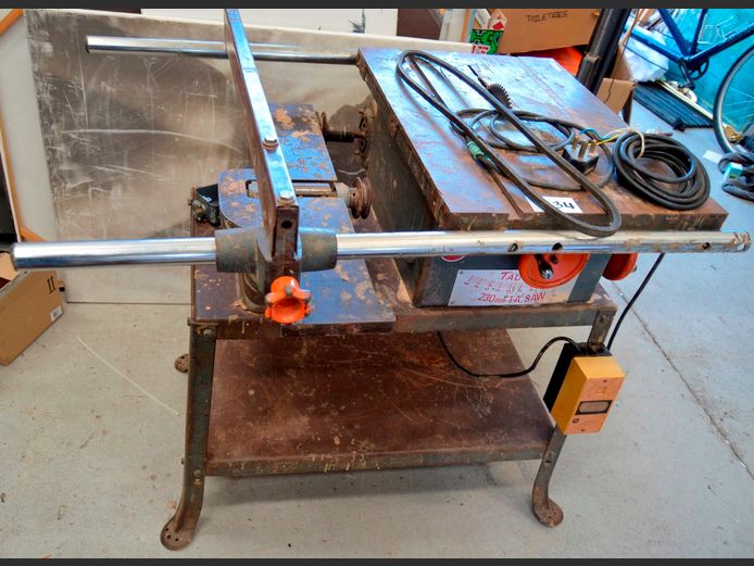 TABLE SAW WITH SURFACER PLANER, 95 x 95 x 96cm [Working]