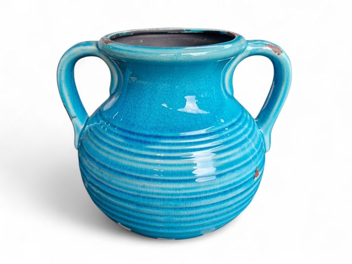 Turquoise Ceramic Jardiniere