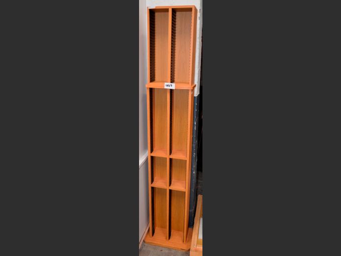 OAK FOIL CD RACK, 33 x 17 x 180cm