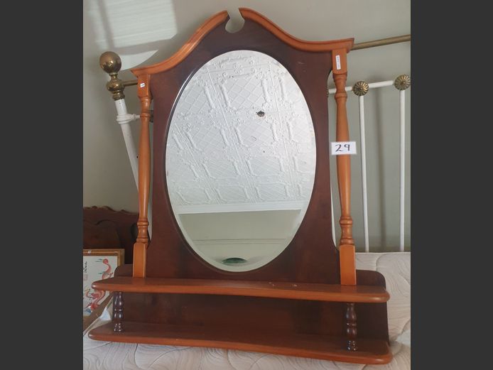 YELLOWWOOD & IMBUIA BEVELLED DRESSING TABLE MIRROR