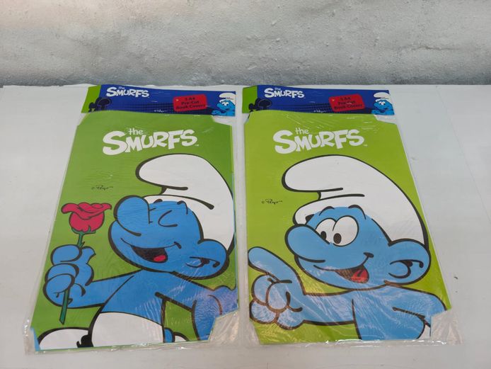 Two Packs of Smurfs Pre-Cut A4 Book Cover Packs