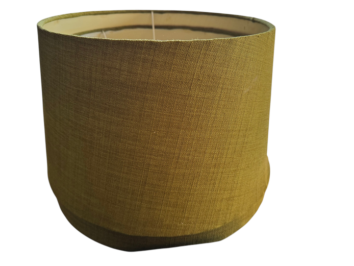Pair of Vintage Olive Green Drum Lampshades