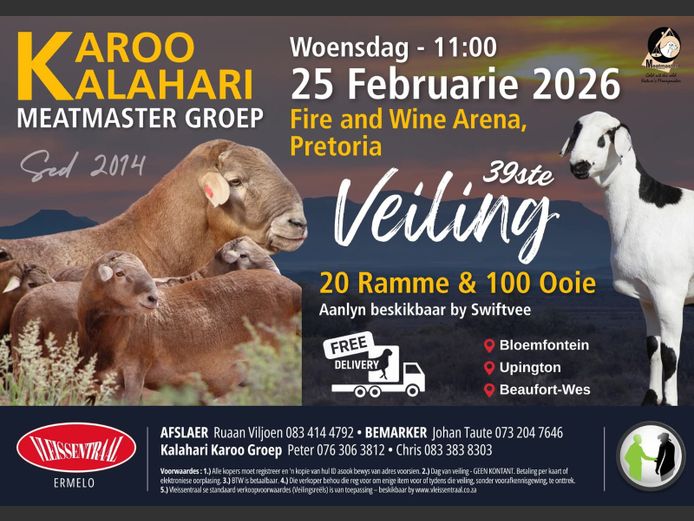 KALAHARI KAROO MEATMASTER 39STE GROEPVEILING
