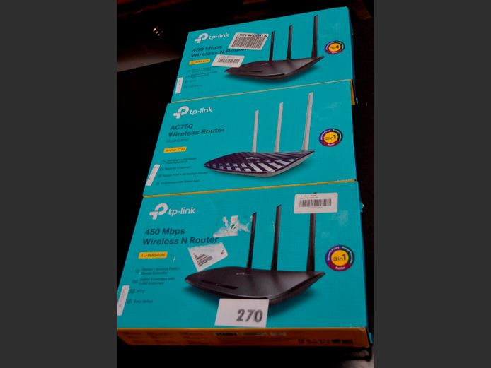 LOT OF 3: TP LINK WI-FI ROUTERS [Untested]