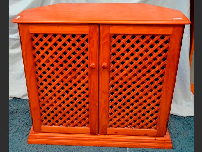 PINE 2-DOOR SPICE CABINET, 100 x 41 x 91cm