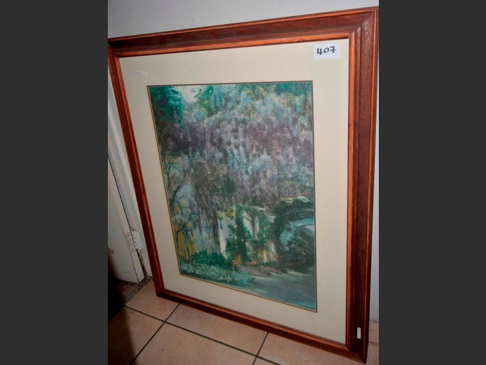 FRAMED PRINT "TREES" SIGNED PIET BEKOERT, 80 x 60cm [42297-15]