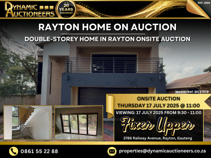 FIXER UPPER DOUBLE STORY HOME IN RAYTON - ONSITE AUCTION