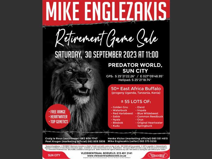 MIKE ENGLEZAKIS RETIREMENT GAME SALE