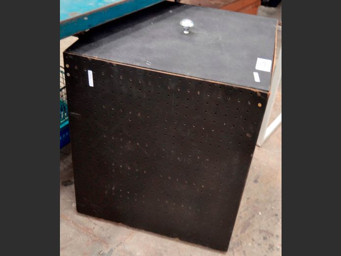 BLACK LAUNDRY BOX, 53 x 53 x 64cm