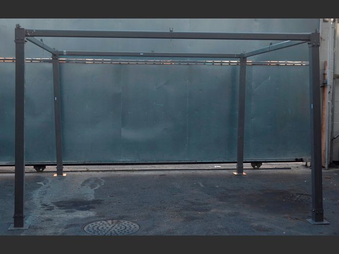 GREY PAINTED GAZEBO FRAME