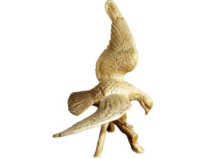 Vintage Brass American Bald Eagle Statue