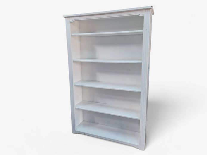 White Painted Wooden Book Shelf