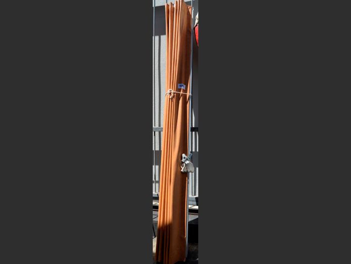 BROWN VINYL CONCERTINA DOOR, 199cm High