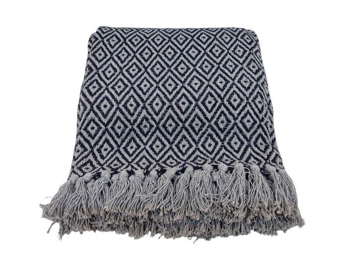 Contemporary Geometric Woven Throw