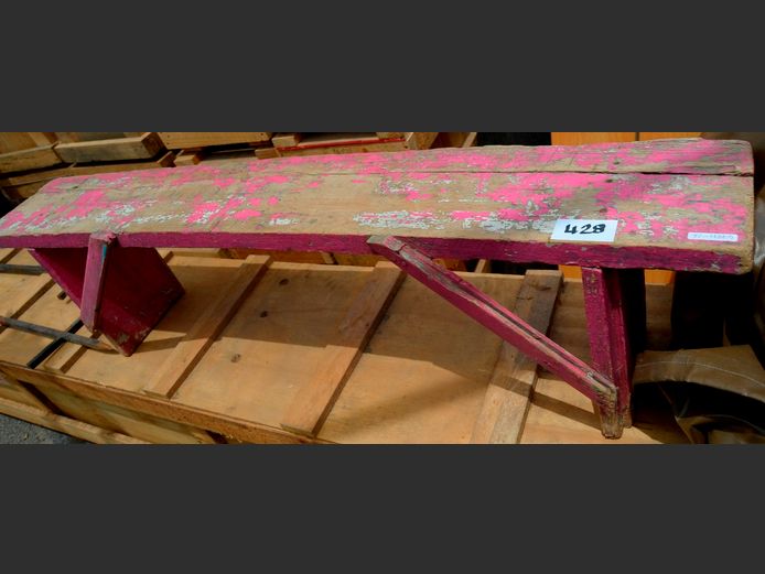 WOODEN BENCH, 145 x 24 x 40cm [Needs attention]