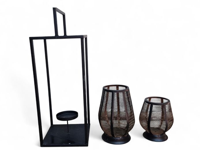 Black Metal Candle Holders