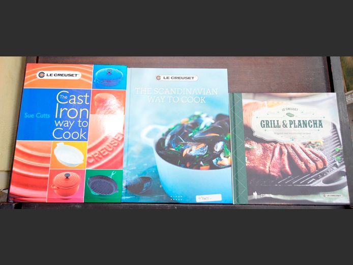 LOT OF 3: LE CREUSET RECIPE BOOKS