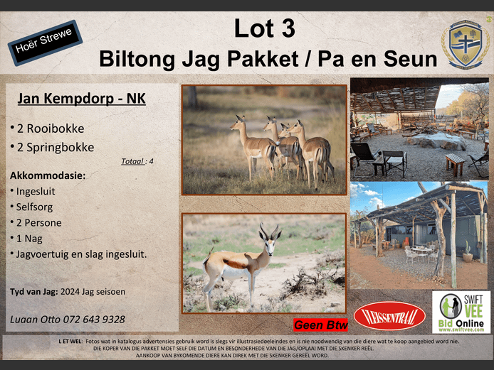 Biltong Jag Pakket / Pa en seun