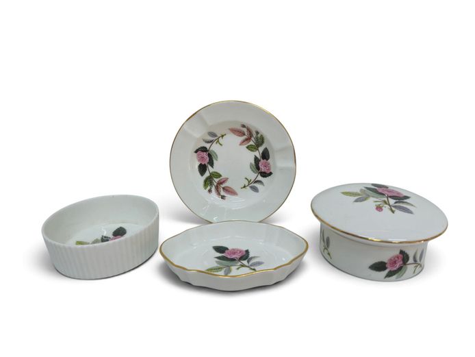 Vintage Wedgwood "Hathaway Rose" Bone China Dressing Table Set