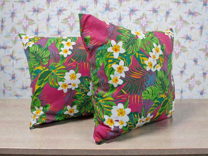 Pair of Floral Motif Scatter Cushions