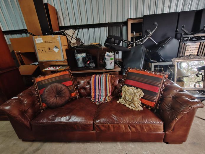Large 3-Seater Leather Sofa (STC)