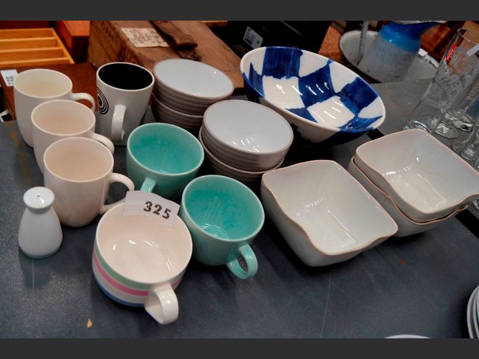 CERAMIC BOWL, SOUP MUGS, BOWLS, etc