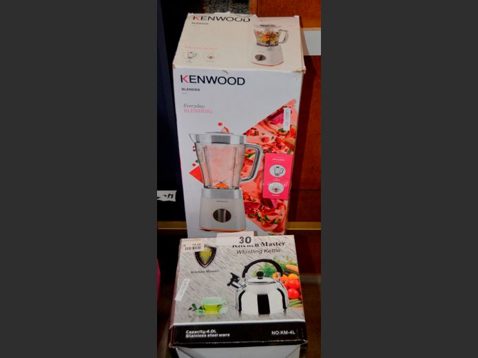 KENWOOD BLENDER [Faulty], & A STOVE TOP KETTLE