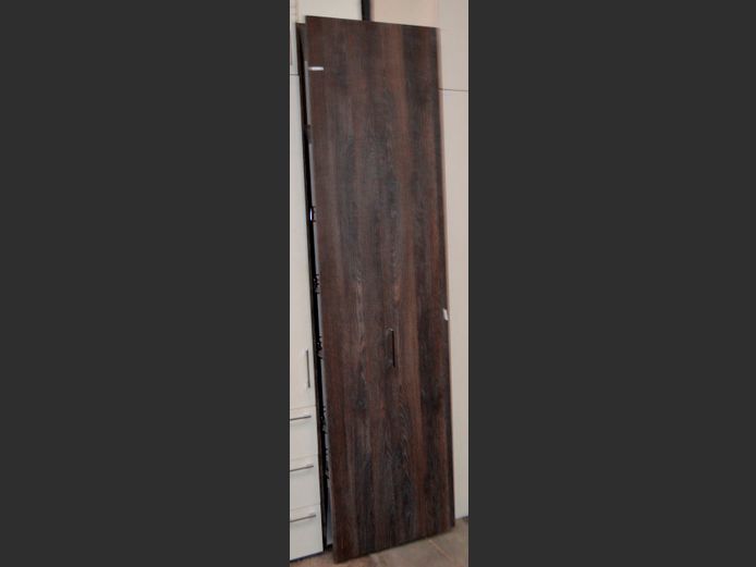 MAHOGANY FOIL PULL-OUT DOOR GROCERY CUPBOARD, 60 x 60 x 222cm