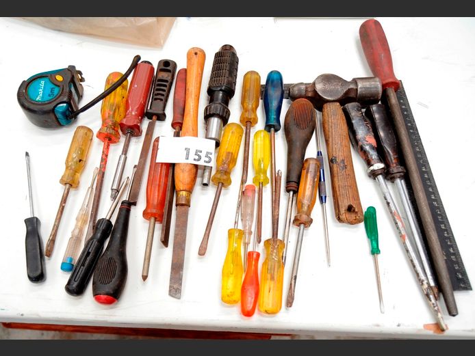 FILES, HAMMER, CHISELS, SCREWDRIVERS, etc