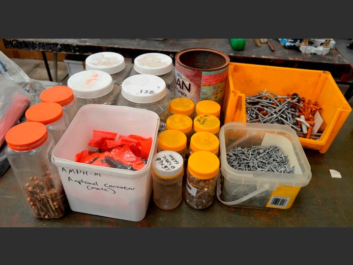 VARIOUS SELF-TAPPING SCREWS, NAILS, BOLTS, NUTS, etc