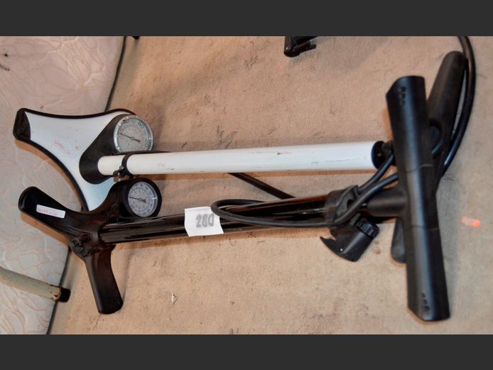 LOT OF 2: BLACK & WHITE HAND PUMP