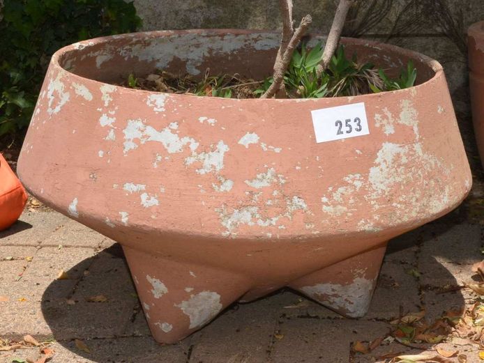 PAINTED ASBESTOS PLANTER, 58cm Diameter x 35cm High