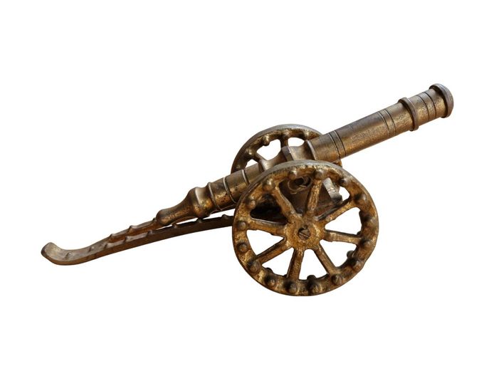 Solid Brass Vintage Artillery Military Cannon Model