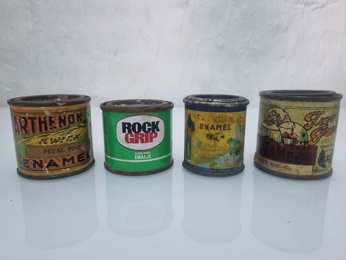 Collection of Antique Advertising Paint & Enamel Tins