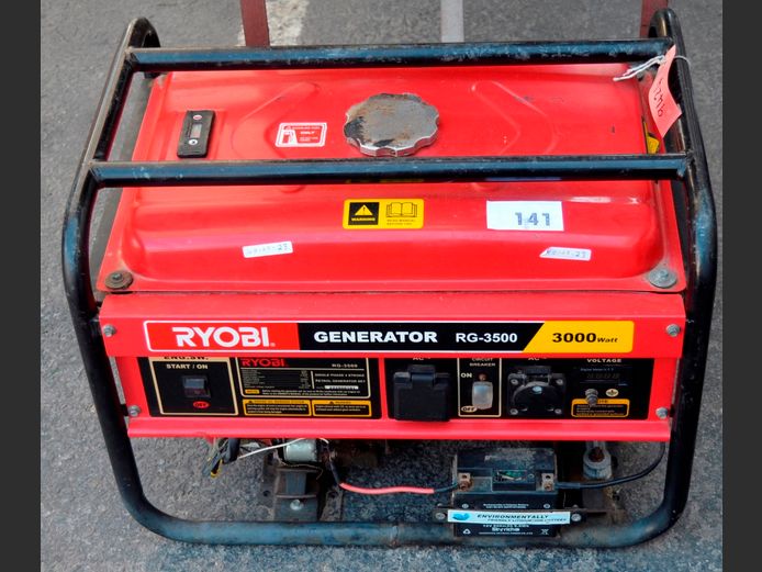 RYOBI 3000W RG-3500 PETROL GENERATOR [Switches on, untested further]