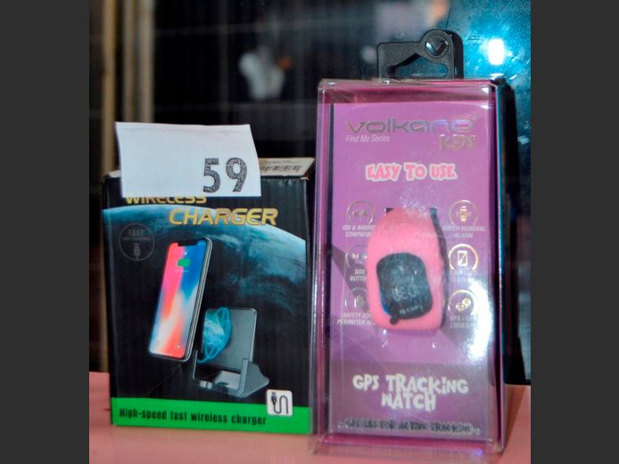 LOT: VOLKANO CHILDREN'S WATCH & A WIRELESS PHONE CHARGER [Untested]