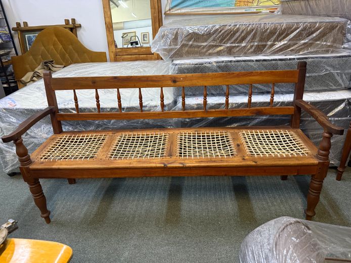 Antique Wooden Riempies Bench 
