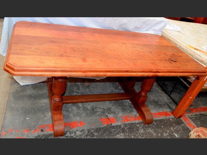 TEAK COFFEE TABLE, 140 x 71 x 60cm